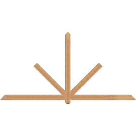 Ekena Millwork Kennewick Timber Gable Bracket, Western Red Cedar, 96"W x 48"H x 3 1/2"D x 3 1/2"F, 12/12 Pitch GBW096X48X0404KEN00SWR
